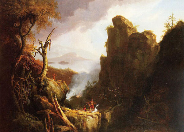 Indian Sacrifice by Thomas Cole, hand-painted oil painting reproduction