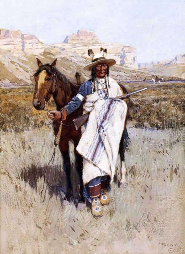 Indian Scout by Henry Farny, hand-painted oil painting reproduction