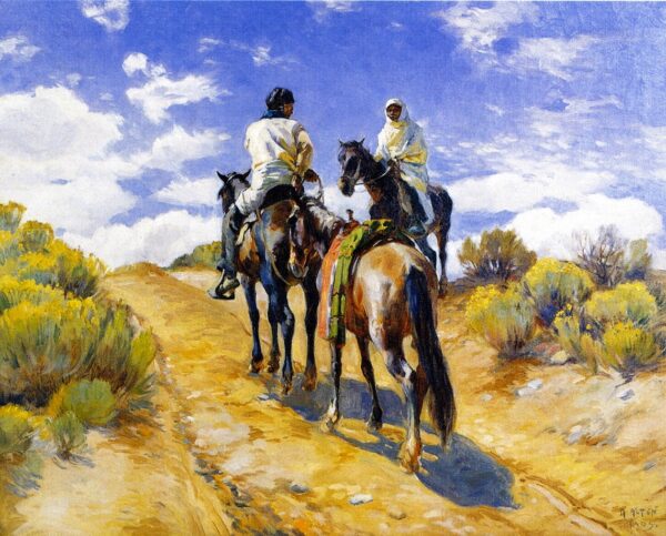 Indian Scouts by Mathias J Alten, hand-painted oil painting reproduction