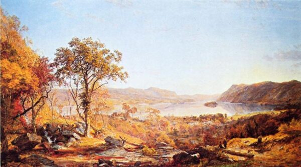 Indian Summer by Jasper Francis Cropsey, hand-painted oil painting reproduction