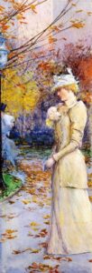 Indian Summer in Madison Square by Frederick Childe Hassam, hand-painted oil painting reproduction
