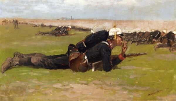 Field Drill for the Prussian Infantry by Frederic Remington, hand-painted oil painting reproduction