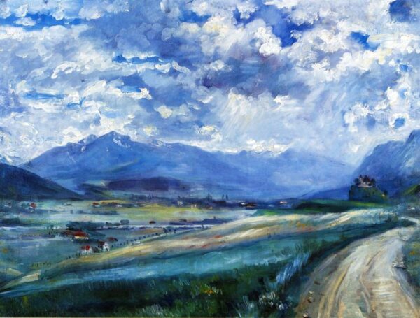 Inn Valley Landscape by Lovis Corinth, hand-painted oil painting reproduction