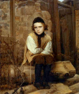 Insulted Jewish Boy by Ivan Nikolaevich Kramskoy, hand-painted oil painting reproduction