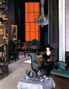 Interior The Orange Blind by Francis Cadell, hand-painted oil painting reproduction