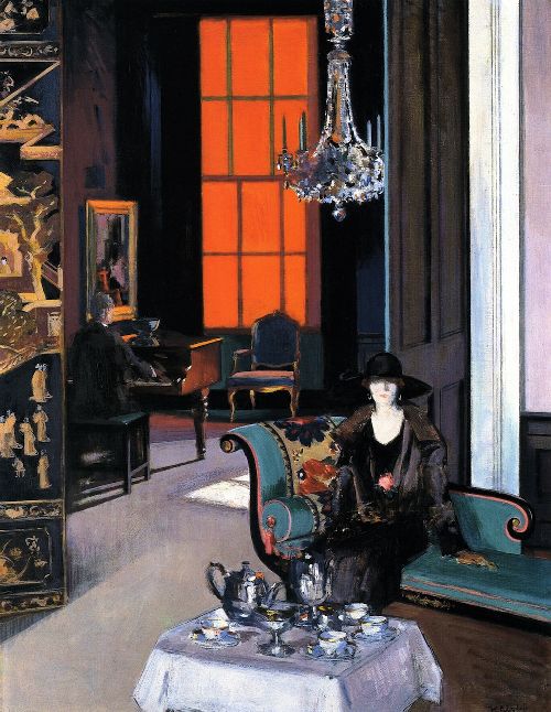 Interior The Orange Blind by Francis Cadell, hand-painted oil reproduction