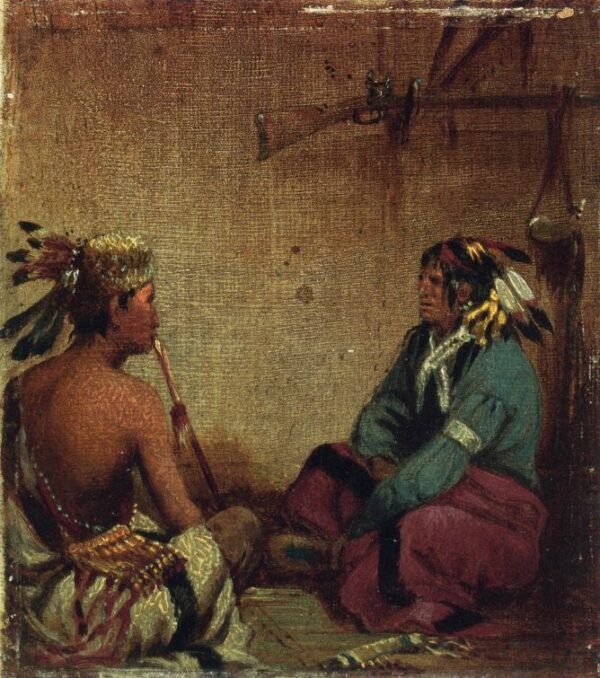 Interior of Wigwam by John Mix Stanley, hand-painted oil painting reproduction