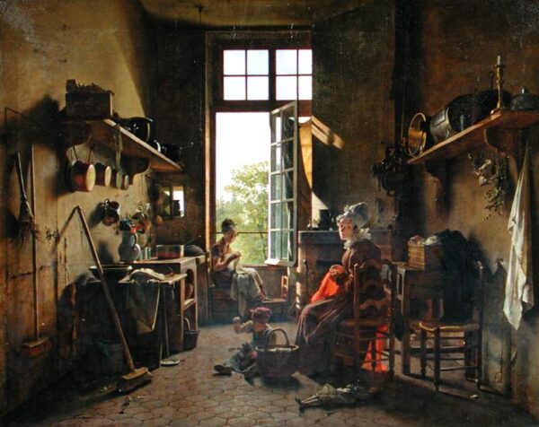 Interior of a Kitchen 1815 by Martin Drolling, hand-painted oil painting reproduction