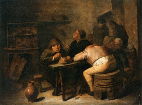 Interior of a Smoking Room by Adriaen Brouwer, hand-painted oil painting reproduction