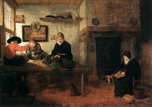 Interior of a Tailor’s Shop by Quiringh van Brekelenkam, hand-painted oil painting reproduction