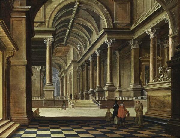 Interior of an Imaginary Church by Bartholomeus van Bassen, hand-painted oil painting reproduction