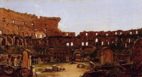 Interior of the Colosseum in Rome by Thomas Cole, hand-painted oil reproduction
