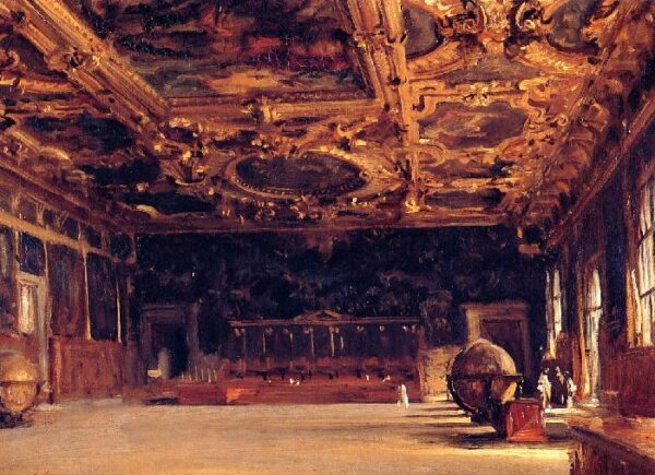 Interior of the Doge’s Palace by John Singer Sargent, hand-painted oil painting reproduction