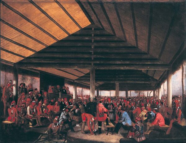 International Indian Council by John Mix Stanley, hand-painted oil painting reproduction