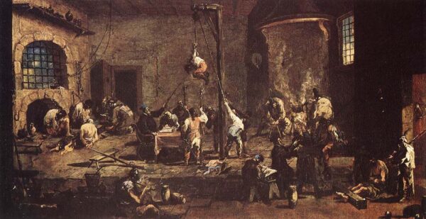 Interrogations in Jail by Alessandro Magnasco, hand-painted oil painting reproduction