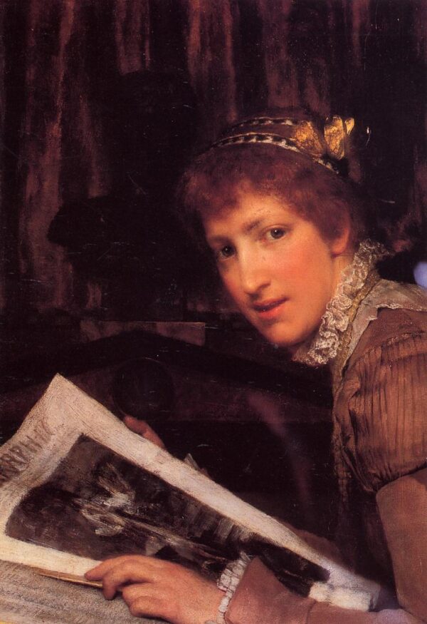 Interrupted by Lawrence Alma-Tadema, hand-painted oil painting reproduction
