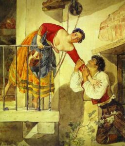 Interrupted Date by Karl Briullov, hand-painted oil painting reproduction