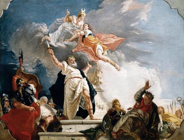 The Sacrifice of Iphigenia by Francesco Fontebasso, hand-painted oil painting reproduction