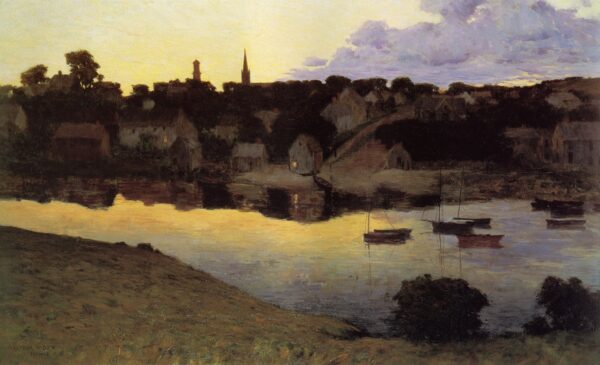Ipswich at Dusk 1890 by Arthur Wesley Dow, hand-painted oil painting reproduction