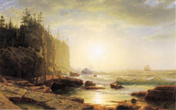 Iron-Bound, Coast of Main by William Stanley Haseltine, hand-painted oil painting reproduction