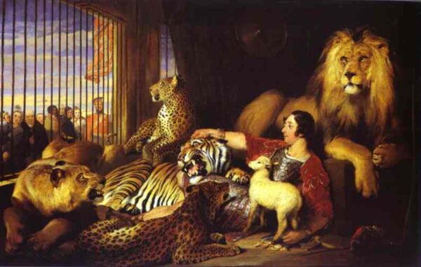Isaac Van Amburgh And His Animals by Sir Edwin Landseer, hand-painted oil painting reproduction