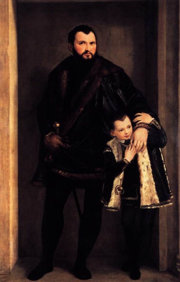Iseppo and Adriano da Porto by Paolo Veronese, hand-painted oil painting reproduction