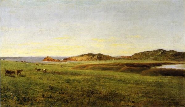 Landscape with Sea – Paradise Rocks, Newport, Rhode Island by John Frederick Kensett, hand-painted oil painting reproduction