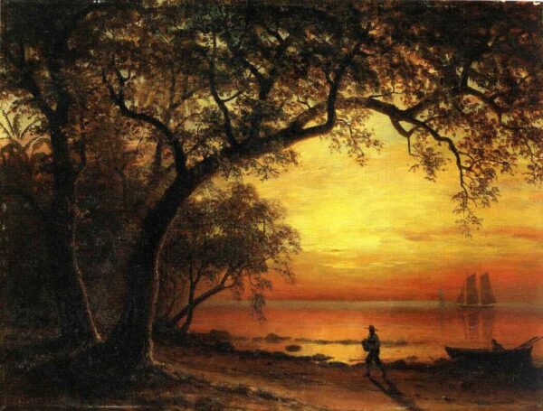 Island of New Providence by Albert Bierstadt, hand-painted oil painting reproduction