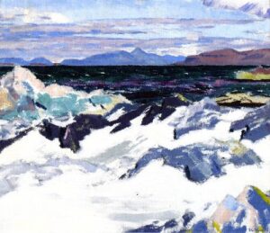 Island of Rum from Iona by Francis Cadell, hand-painted oil painting reproduction