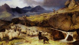 Isle of Sky by Richard Ansdell, hand-painted oil painting reproduction