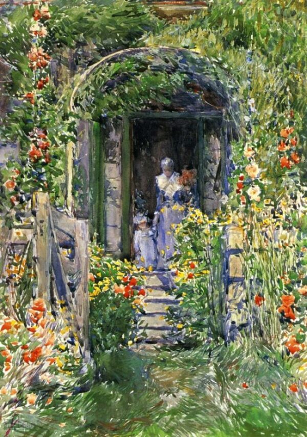 Isles of Shoals Garden by Frederick Childe Hassam, hand-painted oil painting reproduction