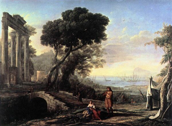 Italian Coastal Landscape by Claude Lorrain, hand-painted oil painting reproduction