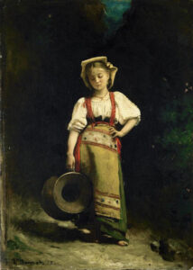 Italian Girl with a Jug 1875 by Léon Bonnat, hand-painted oil painting reproduction