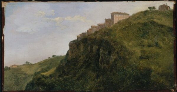Italian Hill Town by Jean-Achille Benouville, hand-painted oil painting reproduction