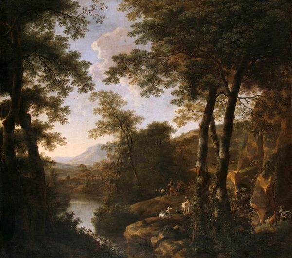 Italian Landscape with Roman Warriors by Jan Both, hand-painted oil painting reproduction
