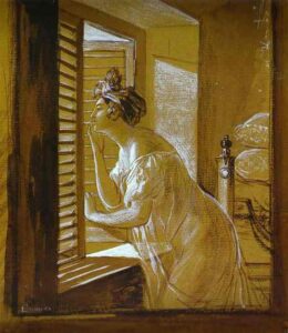 Italian Woman Blowing a Kiss by Karl Briullov, hand-painted oil painting reproduction