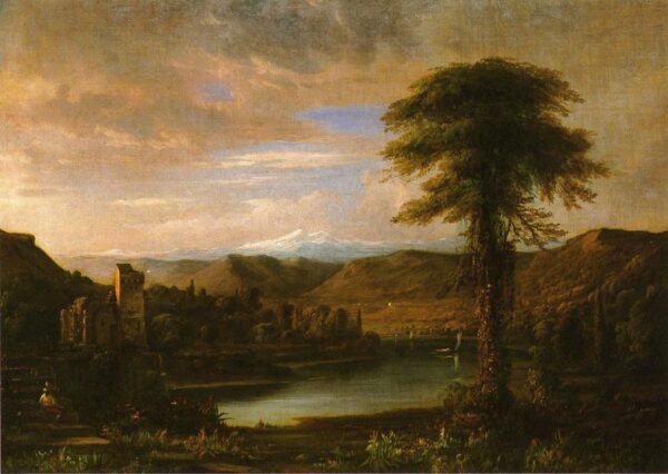 Italianate Landscape by Robert Scott Duncanson, hand-painted oil painting reproduction