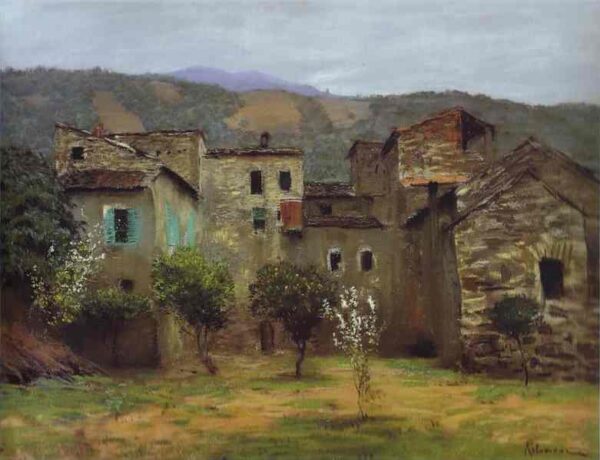 In The Vicinity Of Bordiguera, In The North Of Italy by Isaac Levitan, hand-painted oil painting reproduction