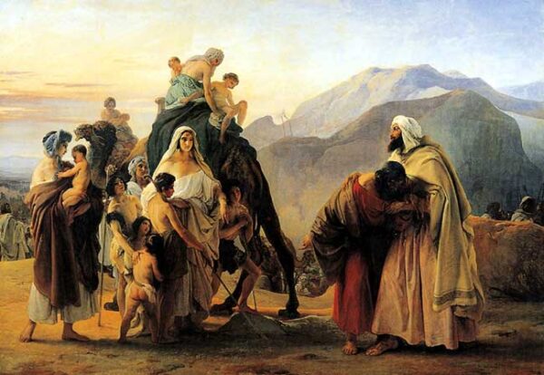 Jacob and Esau by Francesco Hayez, hand-painted oil painting reproduction