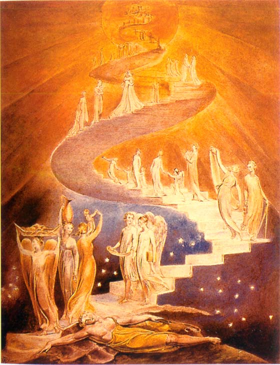 Jacob’s Ladder by William Blake, hand-painted oil reproduction