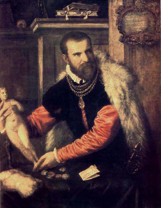 Portrait of Jacopo Strada by Titian, hand-painted oil reproduction