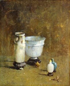 Jade and Ancient Glass by Emil Carlsen, hand-painted oil painting reproduction