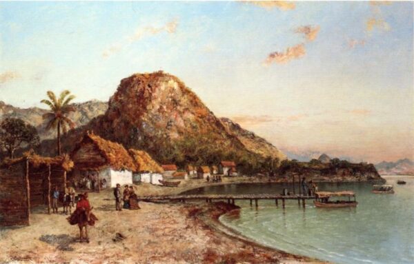 Jamaican Coastal Scene by Ralph Albert Blakelock, hand-painted oil painting reproduction