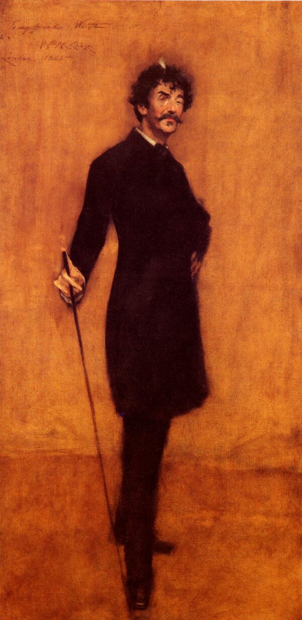 James Abbott McNeill Whistler by William Merritt Chase, hand-painted oil painting reproduction