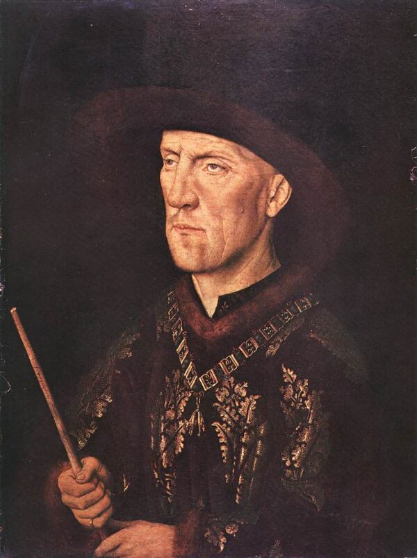 Portrait of Baudouin de Lannoy by Jan van Eyck, hand-painted oil painting reproduction