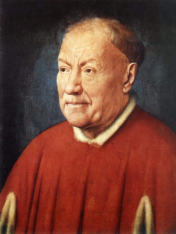 Portrait of Cardinal Niccolo Albergati by Jan van Eyck, hand-painted oil painting reproduction