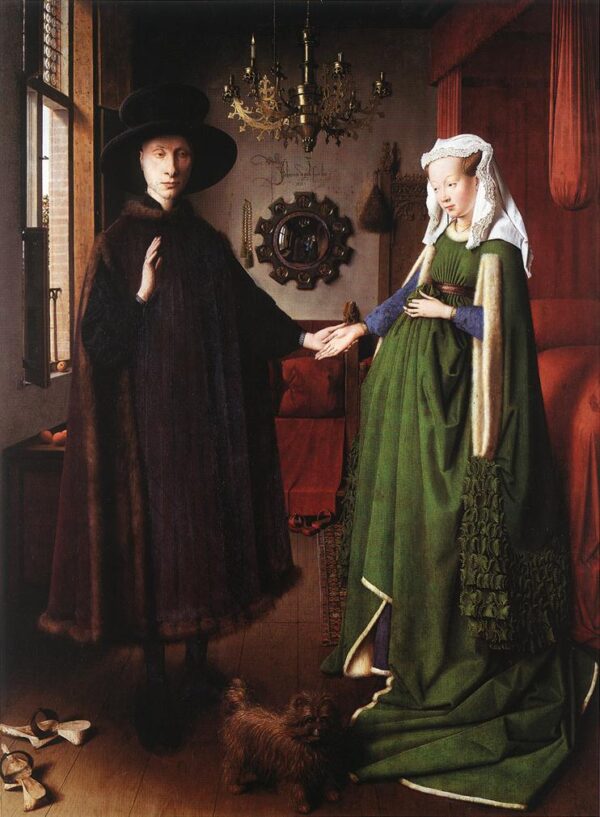 Portrait of Giovanni Arnolfini and his Wife by Jan van Eyck, hand-painted oil painting reproduction
