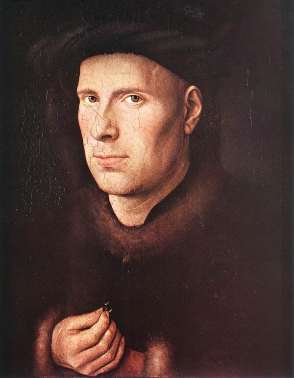 Portrait of Jan de Leeuw by Jan van Eyck, hand-painted oil painting reproduction