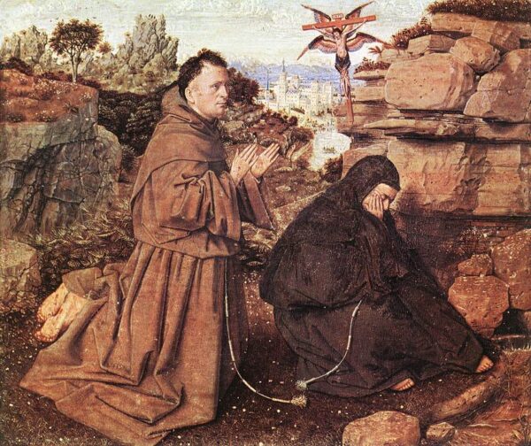 Stigmatization of St Francis by Jan van Eyck, hand-painted oil painting reproduction