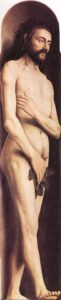 The Ghent Altarpiece Adam by Jan van Eyck, hand-painted oil painting reproduction
